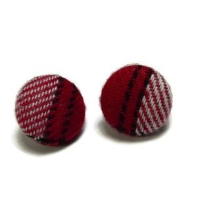 Red Stud Earrings